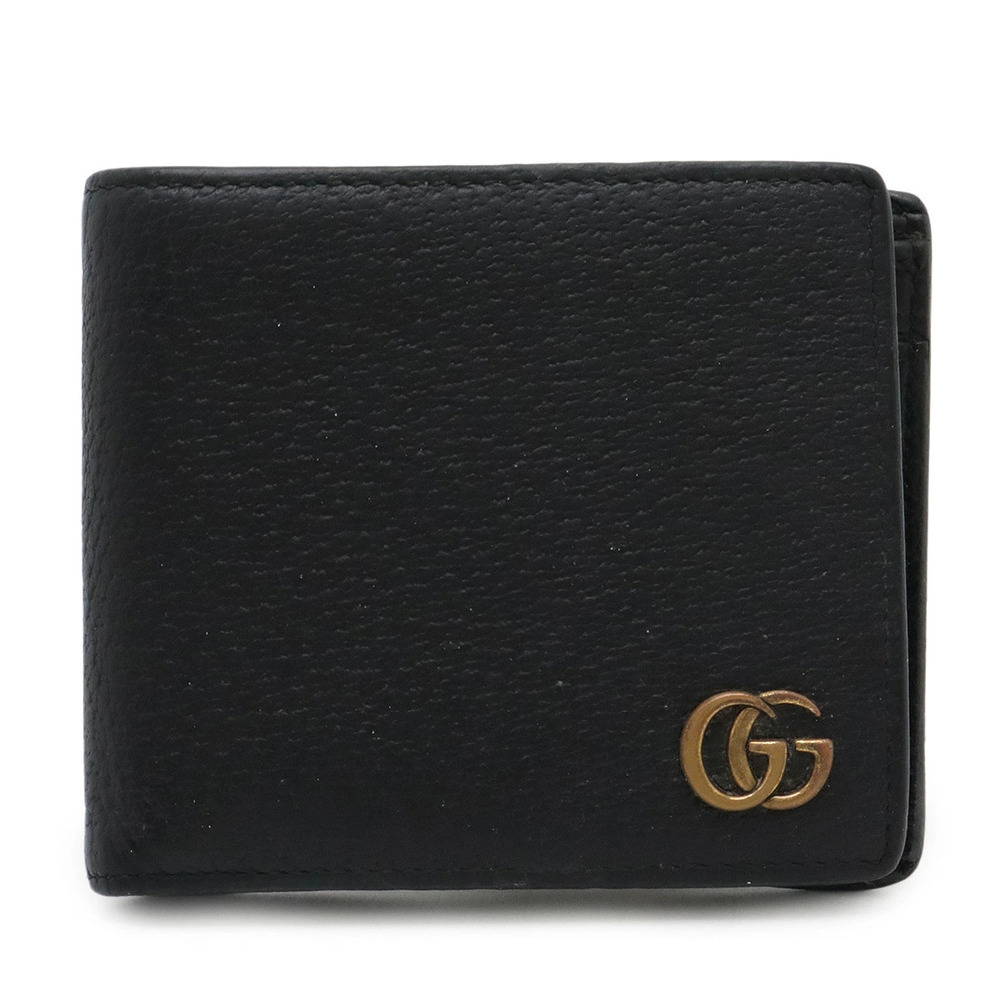 Gucci GG Marmont Bi fold Wallet Leather Black
